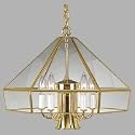 Five Light Candle Cluster With Trumpet Downlight
