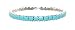 L. Erickson USA Squared Stone Swarovski Stretch Bracelet - Turquoise Swarovski