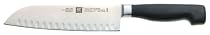J.A. Henckels Twin Four Star Series 7-Inch Santoku Knife with Hollow Edge