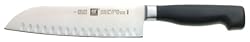 Zwilling J.A. Henckels Twin Four Star Series 7-Inch Santoku Knife with Hollow Edge