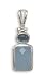 Chalcedony and Blue Topaz Pendant