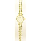 Geneve OW349 14K Solid Fold Ladies Watch - Tapered Rope Bracelet by Geneve