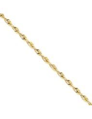 14k Gold 4.0mm D/C Extra-Lite Rope Chain 9 Inches
