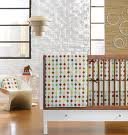 Modern Unisex 4 Pc Crib Bedding Set in Mod Dot Pattern