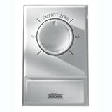 Line Voltage Wall Thermostat, Temp Range 50-85; White