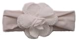 Ivory linen flower on ivory band