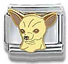 Clearly Charming Chihuahua Dog Breed Canine Collection Italian Charm 18k Gold by Casa D'Oro