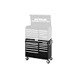 Waterloo MG4612BK 46-Inch Wide by 24-Inch Deep by 42-1/4-Inch High Extreme Use Black Tool Cart with 12 Ball Bearing 12 Drawers and Roll Cage Construction
