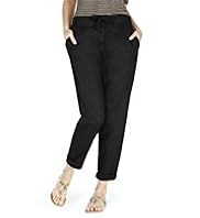 Pure Linen Peg Leg Trousers
