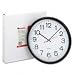 UNV11381 13-1/2 Diameter Indoor/Outdoor Wall Clock, Black Case