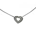 Solid Sterling Silver Heart Necklace - Choker Elegant
