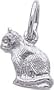 Rembrandt Charms Cat Charm, Sterling Silver