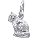 Rembrandt Charms Cat Charm, 14K White Gold