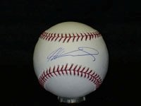 Kent, Jeff Autographed/Hand Signed MLB Baseball in Blue Ink on The Sweet Spot