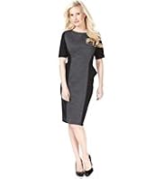 Petite Panelled Bodycon Peplum Dress