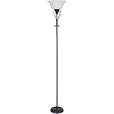 UPC 022011616872 product image for Mainstays Scroll Floor Lamp, Matte Black, CFL Bulb Included | upcitemdb.com