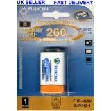 Fujicell PP3 9V 260mAh NiMH Rechargeable Battery