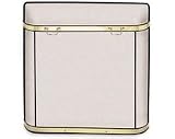 Brass Trim Spark Guard Fireplace Screen - 44" W x 33" H