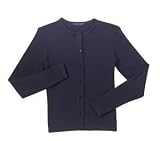 NEW Port Authority Signature - Ladies Fine-Gauge Crewneck Cardigan Sweater Navy-L