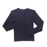 Port Authority Signature - Ladies Fine-Gauge Crewneck Cardigan Sweater Navy2X at Ladies Port Authority
