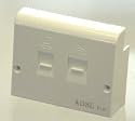 NTE5 compatible ADSL filtered faceplate
