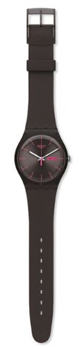 SWATCH Rebel Brown SUOC700 Silicone Strap Men watch NEW