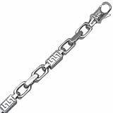 14K White Gold. Fancy Men's Bracelet