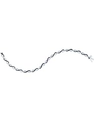 10K White Gold 1.0CT Black & White Diamond Infinity Fashion Bracelet