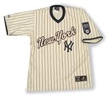 New York Yankees V-neck Pinstriped Cooperstown Jersey