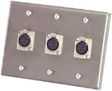 PROCO WP3001 (3) XLR FEMALE WALLPLATE TRIPLE GANG