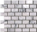 Carrara (Carrera) Bianco Marble Honed 1x2" Mosaic Tile (SAMPLE)