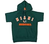 Miami Hurricanes Hooded Short Sleeve Sweatshirt