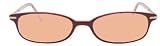 Night Driving Glasses with Peach Polycarbonate Double Sided
Anti-reflective Coating - Rootbeer Frame Color with Spring Hinges -
48-16-130 Eye Size - Comes with a Polarized Grey Clip On
