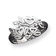 Sterling Silver Hearts and Vine Ring