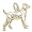 Dog Weimaraner Charm - Gold Plate