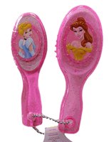 Disney Princess fashion hair beauty set - convenient and compact travel size hair brush and mirror