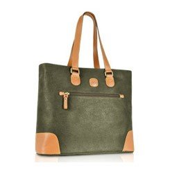 Bric's Life Medium Zippered Tote Bag Olive