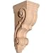 Hand Carved Hard Wood Corbel, 9-1/2"H X 4-3/4"W X 5-3/4"D, Onlay Applique