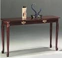 Queen Anne Sofa Table, Cherry Finish