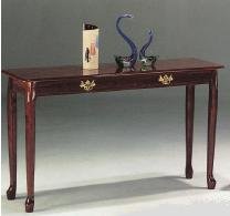Queen Anne Sofa Table, Cherry Finish