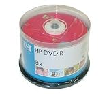 50 Pack Hewlet Packard 8 Speed Dvd-R Blank Discs