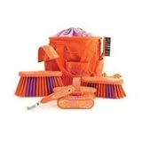 Luckystar Horse Grooming Kit, Orange 9 Pc
