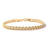 14KT 2 Strand Rope Bracelet