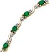 10kt. Yellow Gold, Emerald & Diamond Bracelet
