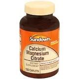 Calcium And Magnesium Citrate Caplets For Nerve Impulses, By Sundown - 100 Ea