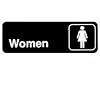 3''x9'' Restaurant Sign, Black, Women