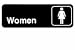 3''x9'' Restaurant Sign, Black, Women