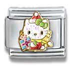 Clearly Charming Hello Kitty With Present Cat Animal Theme Licensed Charm Bracelet