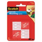 MMM108-Scotch 108 - Precut Foam Mounting 1 Squares, Double-Sided, Removable, 16 Squares/Pack