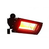 Mojave Sun Black Steel Wall Mounted Infrared Patio Heater with Glass Front (Black) (18.72